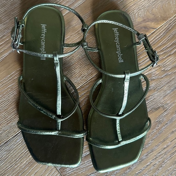 JEFFERY CAMPBELL Corinth Gladiator Sandal in Olive Metallic - Picture 4 of 11